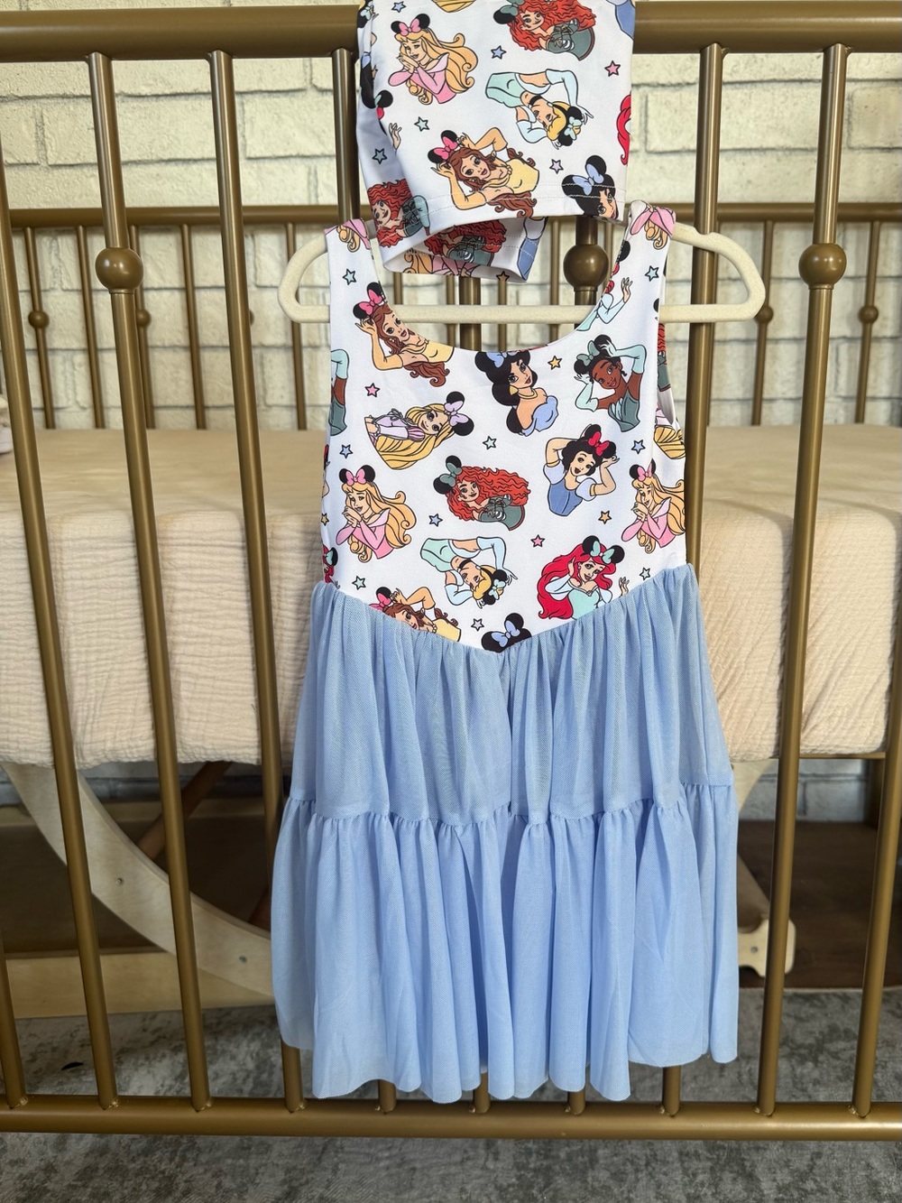 Girls Princess Mesh Dress & Shorts Set - Size 2/3T